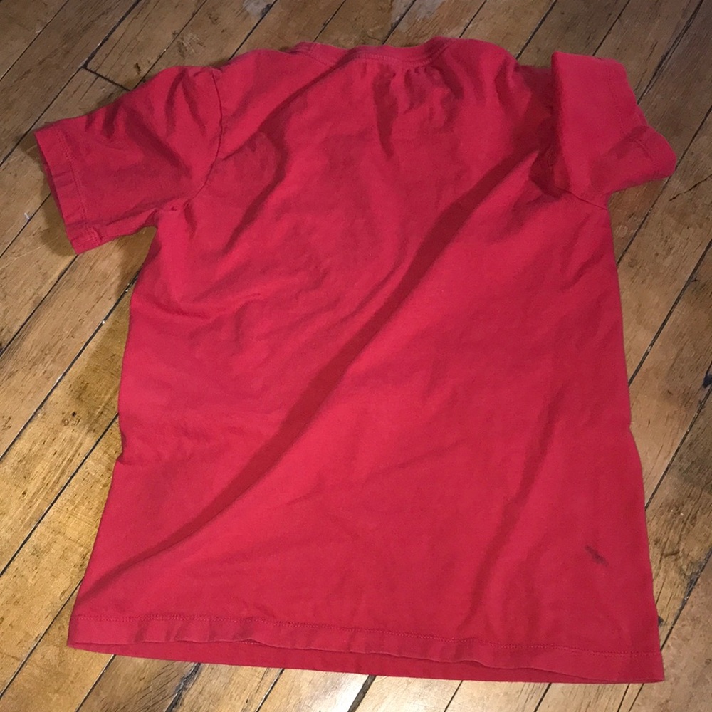 Nike Red Tee with White NIKE and Black Swoosh - Picture 5 of 5